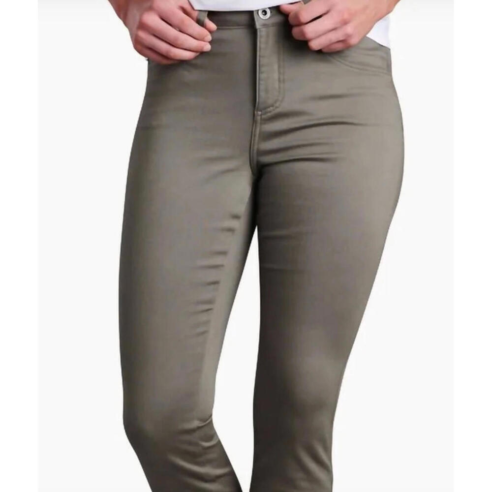 Kuhl Kontour army‎ light green sz 6 stretch active jeans #3140